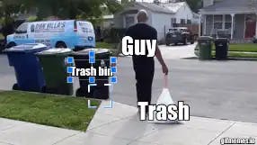 Throwing out the trash meme template