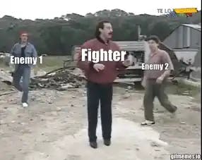 Invincible fighter meme template