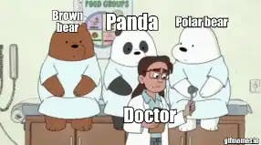 We Bear Bears doctor knee knocking meme template