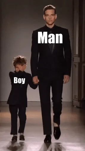 Kid crying on a catwalk meme template