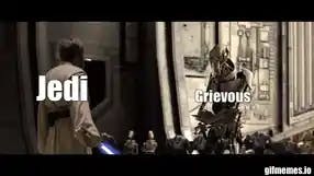 Start Wars - Grievous light sabers meme template